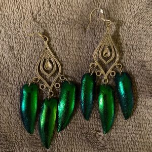 Jewel Beatle Earrings